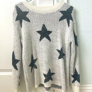 Altar’d State white sweater with black stars